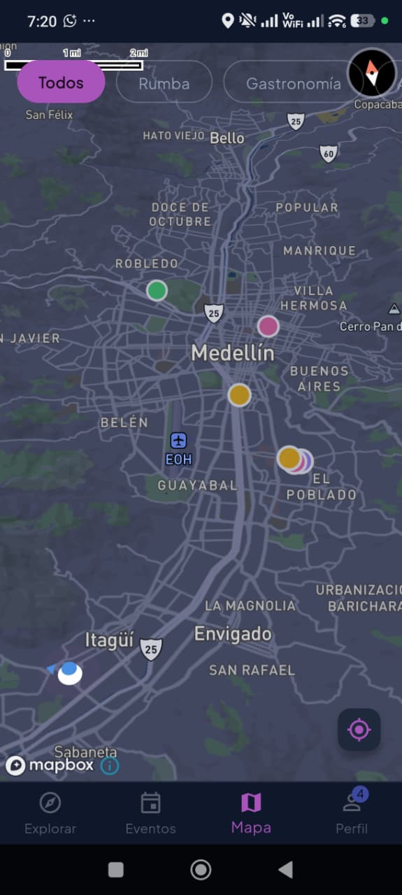 K-hace. Mapa