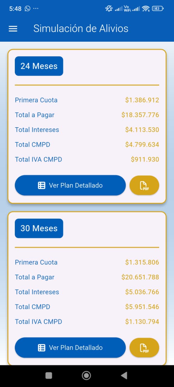 Inklusivapp · Créditos. Pantalla alivios