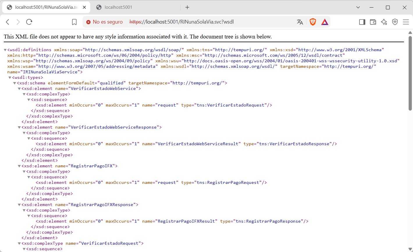 Pagos Integración una vía RIN Bancolombia. Wsdl browser